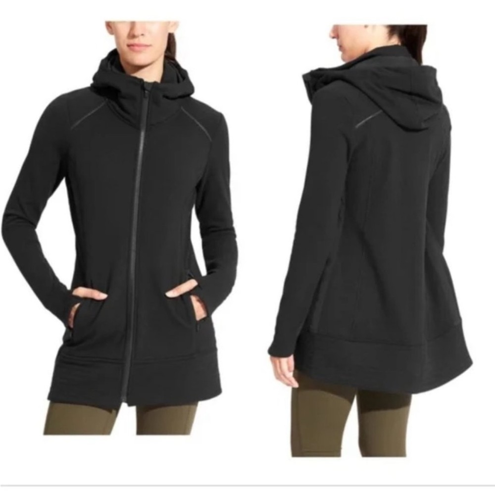 ATHLETA black CYA Stronger‎ Full Zip Hoodie XS